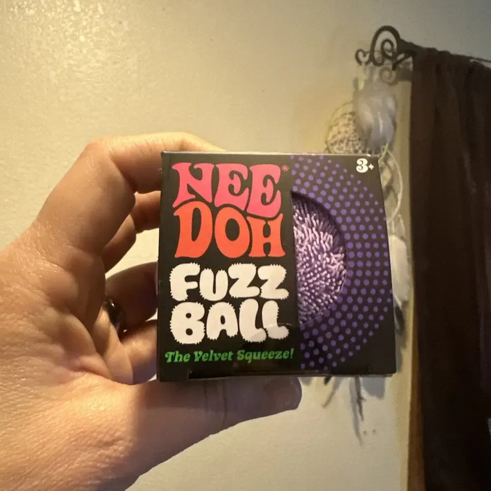 NeeDoh Fuzz Ball The Velvet Squeeze In Purple Sealed Fuzzball Authentic